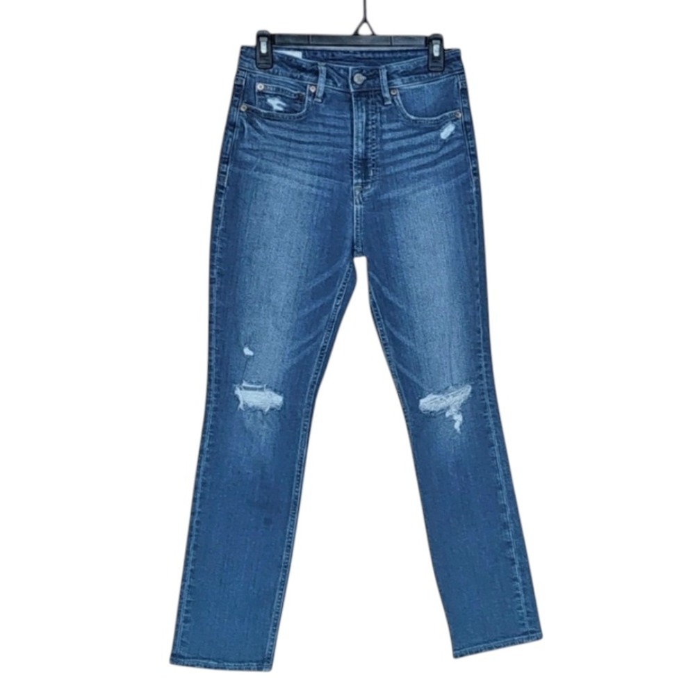 GAP JEANS Vintage Slim Sky High DISTRESSED/DESTROYED Stretch Medium Wash 6R/28